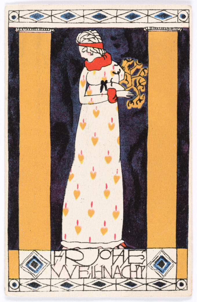 Arnold Nechansky (Künstler), Wiener Werkstätte (Verlag), Postkarte der Wiener Werkstätte Nr. 887: Weihnachtskarte, 1912, Wien Museum Inv.-Nr. 311393, CC0